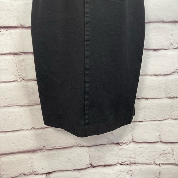 Banana Republic Bi-Stretch Pleat Dress Size 10 Black Wedding Party Zipper Classy - Picture 8 of 15